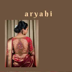 Presenting the 'Aryahi' blouse, a signature piece where traditional artistry meets sophisticated design. The elaborate back features a central embroidered motif with elegant bead chains, creating a truly unforgettable bridal statement.
