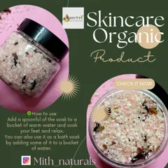 My Rose Bath and Foot Soak Salt. I make this with Epsom salt, Himalayan pink salt, and rose essential oil for a therapeutic soak that helps you de-stress and relieve aches.