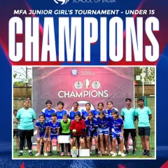 Our U15 Girls, crowned champions of the MFA Junior Girl's Tournament. Their journey was defined by heart, skill, and an unbreakable team spirit.