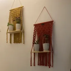 A photo from a repeat customer showing how they've styled my wall shelves. It looks amazing. Thank you for your trust.
