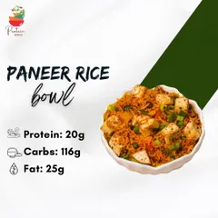 This Paneer Rice Bowl is a simple, wholesome meal with 20g of protein. I use low starch rice and fresh vegetables, all cooked to order in 100% olive oil to keep it light and easy to digest.