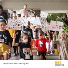 The journey of a lifelong reader starts here. We celebrate milestones big and small, like our elementary students proudly declaring their new reading skills. We foster a love for literacy that empowers them to explore the world through books.