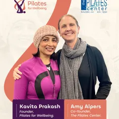 I am pictured here with the incredible Amy Alpers, co founder of The Pilates Center. Her mentorship has been instrumental in my journey, and I am honored to carry forward the legacy of Classical Pilates in India.