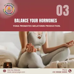 Consistent practice can help balance your hormones naturally. Techniques taught in our sessions, like this seated meditation, can support the production of melatonin, your body's natural sleep hormone.