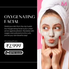 Shield your skin from the city hustle with our Oxygenating Facial. This treatment is your urban armor against pollution, revitalizing your skin with oxygen to help it breathe easy and look fresh.