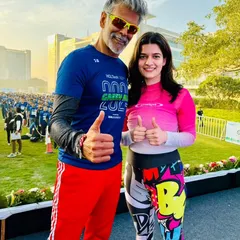 It was an absolute honor to share the stage with the amazing Milind Soman for the HCL Tech Run. Partnering on large-scale corporate wellness initiatives like this helps inspire thousands of employees to take healthier steps together.