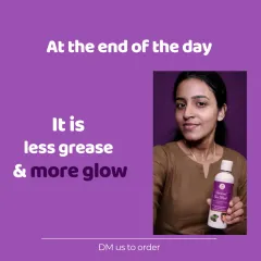 A selfie showing the "less grease and more glow" result after using my Charcoal Facewash. It's designed to give you that fresh, oil-free look even at the end of a long day.