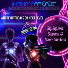 This is where birthdays go next level. Book your party with us for an all-in-one experience of laser tag, VR gaming, and delicious game-time grub.