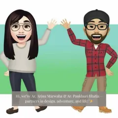 Hi, we're Ar. Arjun Marwaha and Ar. Pankhuri Bhatia, partners in design, adventure, and life!