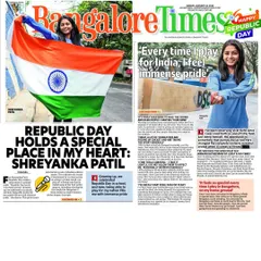 Shreyanka Patil featured in the Bangalore Times on Republic Day. In the article, she talks about the pride of playing for India, her connection to Bengaluru, and her journey in cricket.