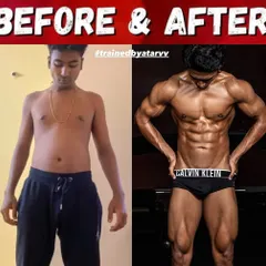 Proof that you can go from skinny to muscular. This client followed my custom muscle-building protocol, focusing on a strategic caloric surplus and progressive overload to pack on serious size and strength.