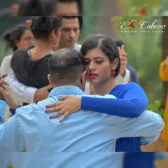 Another moment of pure focus from our flash mob. Notice how the connection is in the embrace and the shared movement, creating a dance that is personal and deeply felt, which is the foundation of my wedding choreography.
