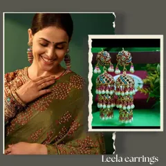 Get inspired by this celebrity look featuring earrings similar to my 'Leela' Jhumkas. They are perfect for adding a touch of Bollywood glamour to your ethnic wear.