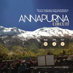 The Annapurna Circuit offers incredibly diverse landscapes, from lush rhododendron forests to high-altitude passes. Join our guided treks in March, April, or October 2025.