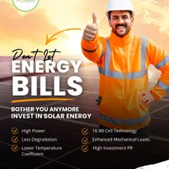 **Don't let energy bills bother you anymore. Invest in superior solar technology.** I use panels with high power output, less degradation, and advanced 16 BB Cell Technology. This ensures enhanced mechanical loads and a higher return on your investment.