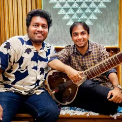 Recording for an SBI Life ad film with composer Santosh Jagdale. It's always fulfilling to lend the sitar's voice to projects that connect with people on an emotional level.