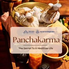 A closer look at the elements of Panchakarma, featuring herbal potlis used for therapeutic massage. This therapy is the secret to a healthier life, addressing the root cause of imbalances.