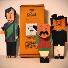 This is a glimpse into my limited edition 'Joy Baba Felunath' series. It shows some of the key characters alongside the custom packaging, making it a complete collectible set for any fan of Satyajit Ray's cinematic world.