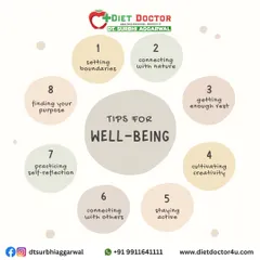 Here are my essential tips for overall well-being. I guide my clients to focus on these eight areas, from staying active and connecting with others to practicing self-reflection, to build a truly healthy life.