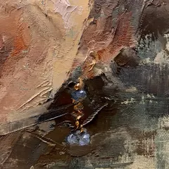 A close-up from my piece "The Smile Spectrum," focusing on the emotional expression of children. The thick, deliberate strokes of oil paint are used to convey energy and emotion in a way that feels immediate and raw.
