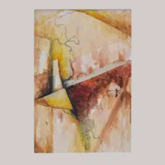 This abstract piece from my portfolio, "The Hourglass," uses mixed media on paper to explore themes of time and change.