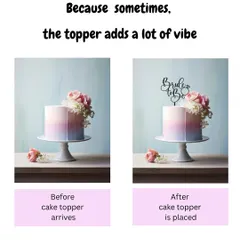 Perfect for a bridal shower, our "Bride to Be" topper adds an elegant and festive vibe to any cake.