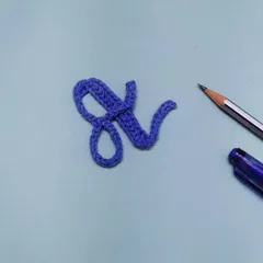 This was the start of my journey testing these beautifully designed calligraphy letters. This elegant letter 'A' shows the intricate, flowing style.