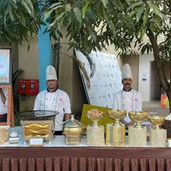 Our dedicated Chaat counter as part of a Gujarati high-tea menu. We ensure every station is well-organized and staffed by our professional chefs to provide excellent service.