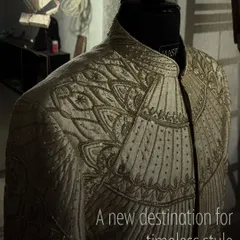 Another glimpse of a handcrafted piece during the build-out of our new store. This image represents our promise of creating a new destination for timeless men's style in Mumbai.