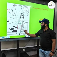 We blend traditional techniques with modern technology. Our digital classroom allows me to break down complex topics like perspective drawing, making it easier for students to grasp three-dimensional concepts on a two-dimensional surface.