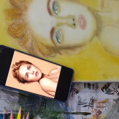This student work demonstrates portraiture using colored pencils, blending colors to achieve a soft, painterly effect. We teach you how to use dry mediums to create rich and detailed color artwork.