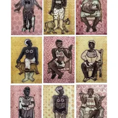 A collection of nine etchings by Sonal Varshneya, each portraying a unique facet of the human form and feminine power. Her work demonstrates a consistent and compelling artistic vision.