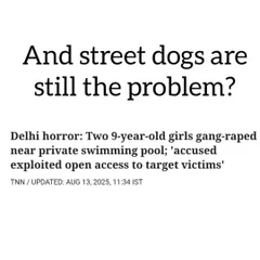 While the nation is horrified by news of child rape, some people are still debating if street dogs are the real problem. This is the hypocrisy I fight against.