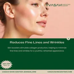 By stimulating collagen production, Skin Boosters help to minimize fine lines and wrinkles. This gives the skin a more youthful and refreshed appearance.