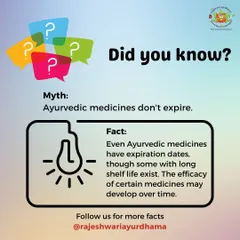 It's a myth that Ayurvedic medicines never expire. The fact is, they do have expiration dates. The potency and efficacy of certain herbal formulations can change over time, so it's important to use them as advised.