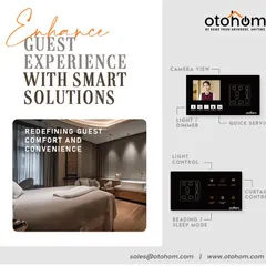 We focus on redefining guest comfort and convenience through smart solutions. Our wall panels allow guests to manage lighting, request service, and even view the door camera, all from one intuitive interface.