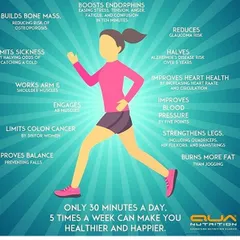 Just 30 minutes of running a few times a week can make you healthier and happier. It's a powerful way to improve heart health, strengthen your legs, burn fat, and boost endorphins to reduce stress.