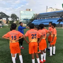 Action from our U-13 team's dominant 9-1 victory in the KSFA Youth Premier League match against Dynamic Sporting FA, played at the iconic KSFA Stadium in Bengaluru.