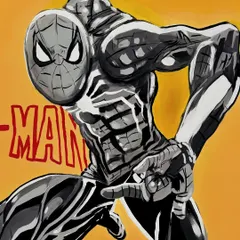 Here's a powerful shot of Spider-Man, painted in a dynamic comic-book style. This kind of character art makes a bold statement and is perfect for a feature wall.