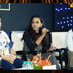 We focus on creating an interactive environment where panelists can engage in genuine, unscripted dialogue. This close-up captures the passion and expertise our speakers bring to the stage, sharing valuable insights on lighting technology and sustainability.