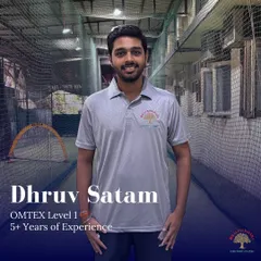 Introducing Coach Dhruv Satam, an Omtex Level 1 certified coach. With over five years of experience, he brings great energy and expertise in guiding our young cricketers.