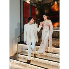 The grand entrance as a newly engaged couple. We love capturing these walking shots, filled with anticipation and the promise of the party ahead.