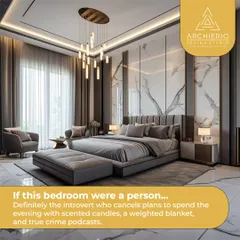 This bedroom's personality? Definitely the introvert who cancels plans to spend the evening with scented candles and a weighted blanket. It's a true personal sanctuary.