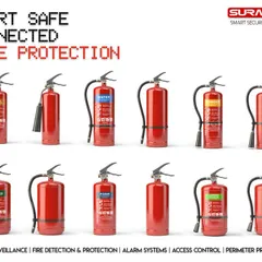 We offer a wide variety of fire extinguishers suitable for different types of fires, including Class A, B, and C. This image displays the range of solutions we provide to ensure you have the right equipment on hand.