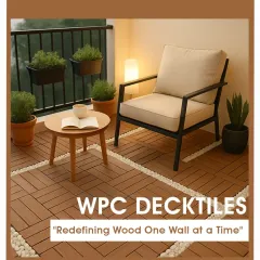 We upgraded this cozy balcony with our premium WPC Deck Tiles. They are weather-resistant and create a warm, inviting floor, turning a simple outdoor space into a personal retreat.