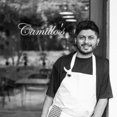 The man behind it all, Chef Sudeep Kashikar, spreading smiles one slice at a time. Catch me in action at your next event.