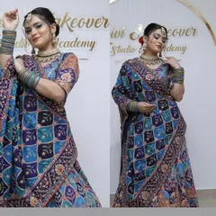 A collage showing different angles of the client's look, highlighting the beautiful jewellery that completes her outfit.