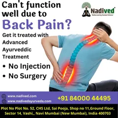 If back pain is keeping you from functioning well, there is a way out without injections or surgery. My advanced Ayurvedic treatments focus on relieving spinal compression and inflammation to restore your back's health and flexibility.