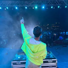There's no feeling like looking out at a massive crowd from the stage. This was at Manipal University, where I brought my high-energy Bollywood and EDM set to a huge college festival.