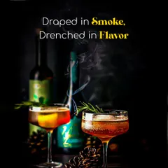 Draped in smoke, drenched in flavor. Here, we use a smoking sprig of rosemary to add an aromatic, savory note to the cocktail, creating a beautiful visual and an unforgettable taste.